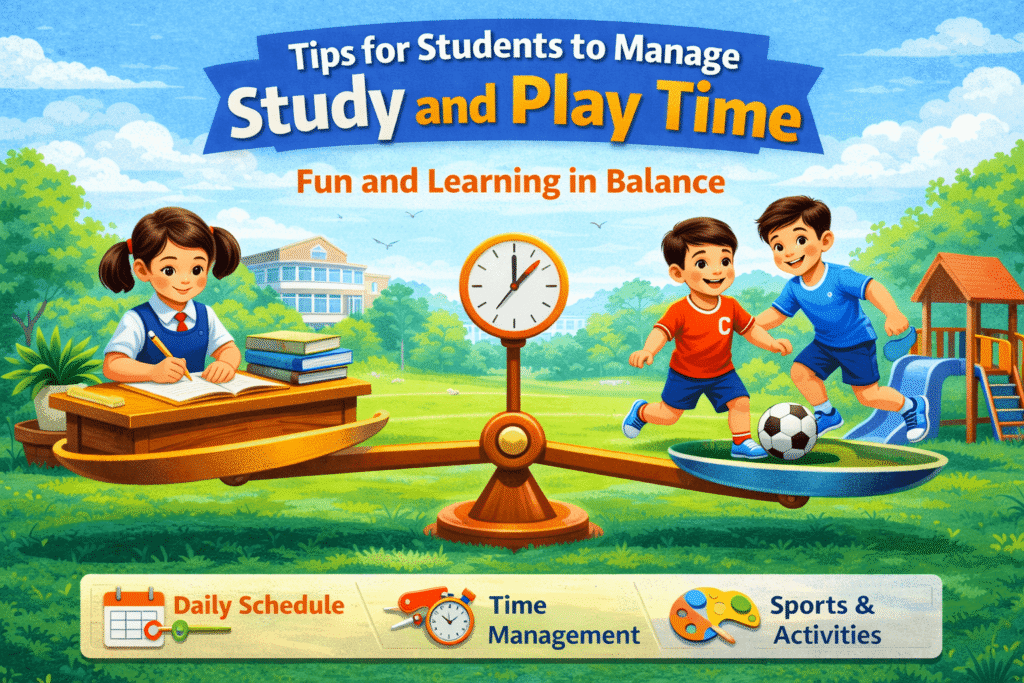 Students balancing study time and play time for healthy learning and development